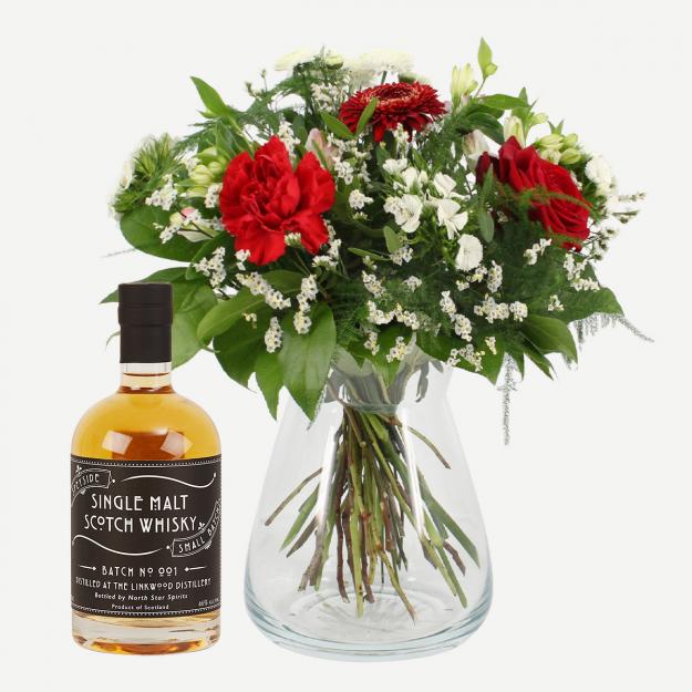 Tillykkebuket med Linkwood whisky
